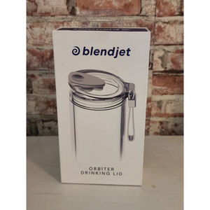 BlendJet Orbiter Drinking Lid One Size Clear Gray NEW
